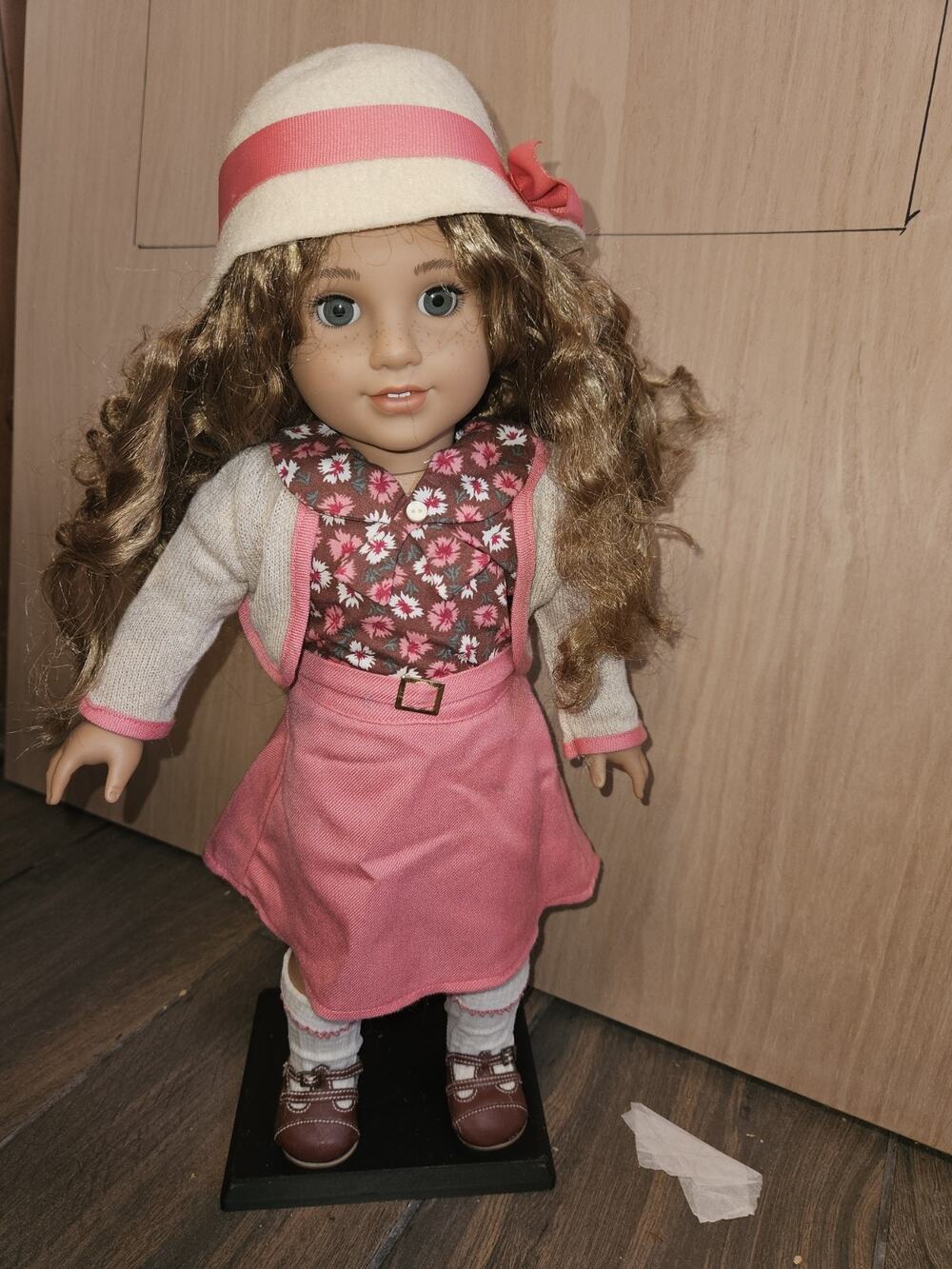 American Girl Kit's School Skirt Set Complete Hat Shoes Socks Cardigan